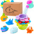INNOCHEER Baby Bath Toys for Water Table, 13 Pcs Toddler Water Toys with Quick Dry Organizer Net