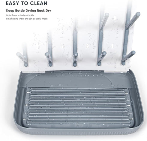Set- Termichy Baby Bottle Drying Rack: Vertical Bottle Dryer Rack Holder with Brushes Drying Rack & Nipple