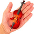 Dselvgvu Wooden Miniature Double Bass - Mini Musical Instrument Collectible with Stand, Bow, and Case