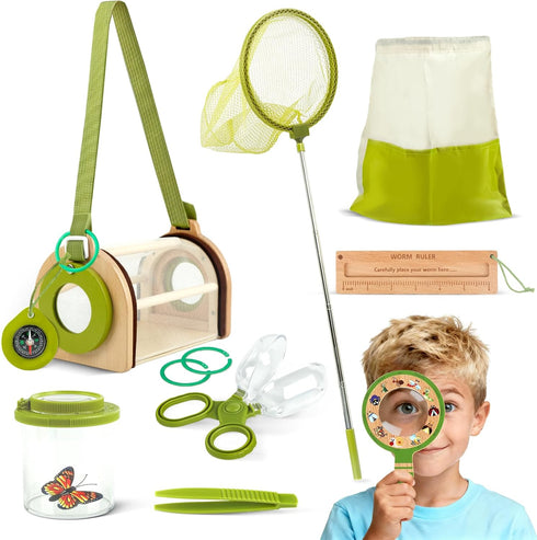 Wooden Bug Catcher Kit for Kids, Bug Catching & Insect Explorer Set