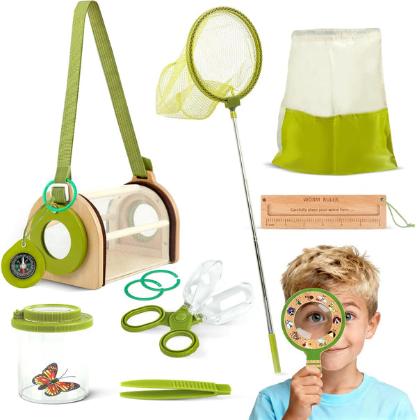 Wooden Bug Catcher Kit for Kids, Bug Catching & Insect Explorer Set