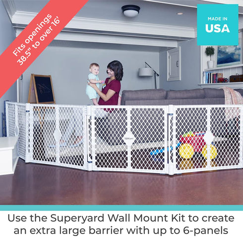 Toddleroo by North States - Superyard Wall Mount Kit: Play Yard Wall Mount Kit Compatible with Superyard or Colorplay