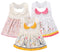 GZMM 3-Pack Baby Girl's Bibs Dress, Waterproof Burp Cloths with Adjustable Snaps