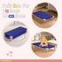 10 23"" 51"", RowinsyDD Pcs Cot Sheets for Daycare, X Blue Daycare Cot Size Sheet with Corner Elastic Loops for Child