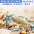 2Pcs Crab Toys for Babies, Realistic Ocean Animal Educational Model, Bath Toy for Kids