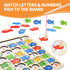 Wooden Magnetic Fishing Game for Toddlers - Montessori Fine Motor Skills Toy with Letters and Numbers