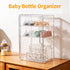 RivuletCore 3-Tier Countertop, Closet Baby Bottle Organizer, Clear Acrylic Stackable Storage Bins Transparent Plastic