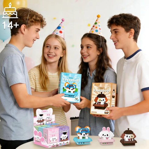 6 Pack Set, 1990PCS 14+ HIGH GODO Animals Dog Party Favors Building Cute Animals for Goodie Bag Stuffers, Party Favors