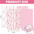 VitalCozy 4 Set 52 28 8 Inches Pcs Pink Bow Ballerina Crib Sheet Newborn Bedding Nursery Baby Sheets for Girl Boys Baby