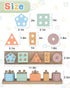 Montessori Toys for 1 2 3 Years Old, Wooden Sorting and Stacking Educational Learning Toy for Kids