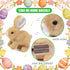 SANTVOLO Hopping Bunny Toy, Interactive Electronic Bunny Stuffed Animal with Sounds and Movements, Animated Walking