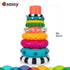 6+ 9 Set Sassy Stacks of Circles Stacking Ring STEM Learning Toy, Age Months, Multi, Piece