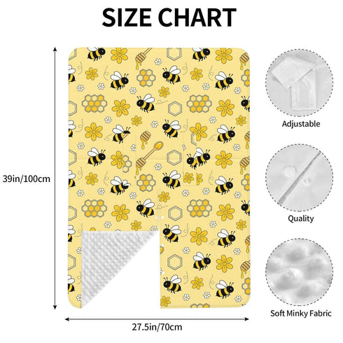 Yobvec Bee Baby Car Seat Canopy Cover Multi Use Nursing Cover for Mom Nursing Covers Newborn Bee Shower Gift