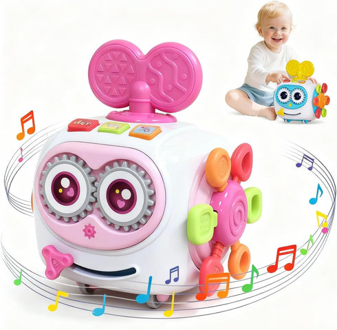 MoraBaby Toys for 1+ Year Old Girl, Musical Busy Cube for Toddlers 1-3