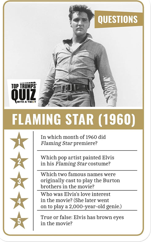 Top Trumps Elvis Presley Quiz Game - Trivia for Kids and Adults, Great Travel and Outdoor Games