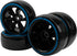 1/10 RC Drift Car Tires Hard Plastic Tyre & 12mm Hex Hub Wheel Rims 6 Spoke Compatible with Traxxas HSP Tamiya Kyosho