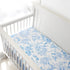 DILIMI Fitted Crib Sheets and Nursing Pillow Cover for Baby Boys and Girls, Blue Floral