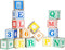 Bankers Box at Play Cardboard ABC/123 Building Learning Blocks, 50 Pack, 3"x 3" Blocks for Kids