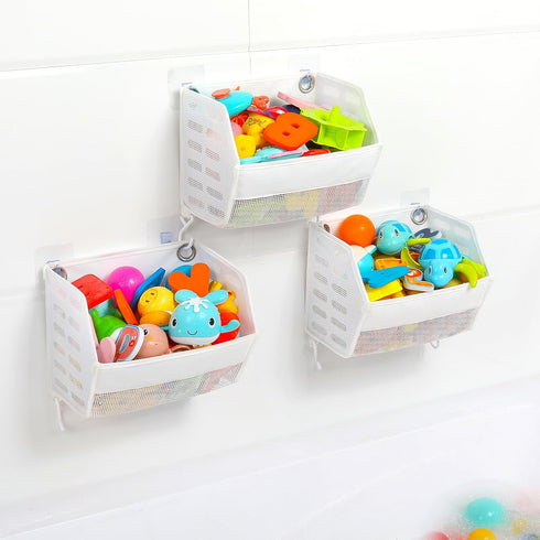 Ligereza bath toy holder 3 Piece Set, Free Arrangement bath toy organizer, Multi-functional