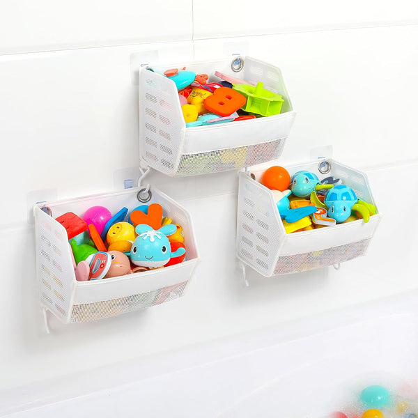 Ligereza bath toy holder 3 Piece Set, Free Arrangement bath toy organizer, Multi-functional
