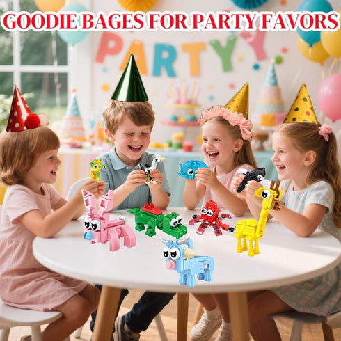VEMBAP 24 Pack Set, Party Favors for Kids, Mini Animal Building Blocks Classroom Gifts for Students, STEM Toys