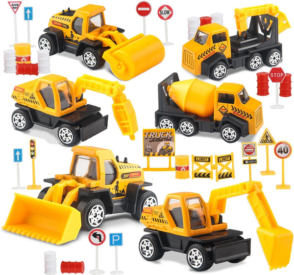 TOY Life 28 PCS Construction Toys for boy Age 3-5, Small Construction