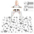 Drydiet 100 Pack 28"x47" Disposable Floor Splat Mats for Under High Chair