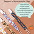 Halloween Pacifier Clips, 6 Pack Binkie Paci Holder Clips for Boys and Girls Fits for Most Pacifiers, Teethers & Toys and Holiday Gift(Bone,Skull,Ghost,Pumpkin)