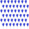 ZCYSRLQIN 48 Pcs Red/White/Blue Hand Clappers 7.5 Inch Noise Makers Plastic Clapping Hands