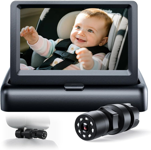 Itomoro 1080P HD Baby Car Camera with Unique Adjustable Mount, Rear-Facing Infant Monitor
