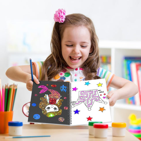 Art & Craft Activity, Foil Fun Princess DIY Kits, No Mess Creative Drawing Game for Kids Ages 4-9, Birthday Gifts
