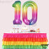 KatchOn Giant Rainbow 10 Balloon Number - 40 Inch for 10th Birthday Party Decorations and Happy Anniversary