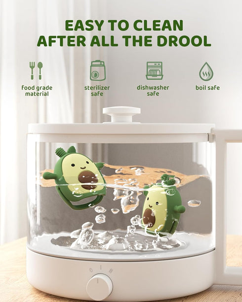 3 ChooKaChoo Baby Teething Toy Silicone Avocado Teething Mitten for Babies Over Months Anti Dropping Wrist Hand