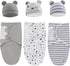 Baby Swaddle Sleep Sack with Hat Set for 0-3 months 3-Pack Soft
