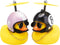 wonuu Car Duck, Rubber Duck Car Decorations, Dashboard 2-Pack Small Duck Ornaments with Propellers and Glasses
