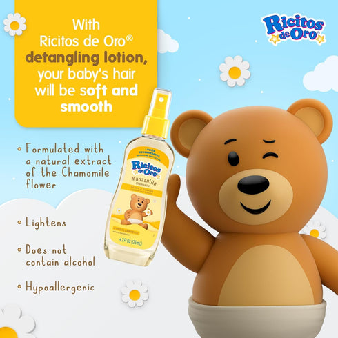Ricitos de Oro Baby Kit - Chamomile Hypoallergenic Products, 4 Products Inside, One Kit