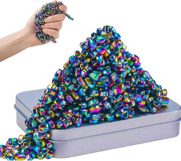 Magnetic Balls Over 550 PCS Mini Rainbow Magnetic Putty, with Smooth Magnetic