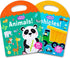 2 Sets Portable Jelly Quiet Busy Sticker Book - Vehicle & Animal Reusable Sticker Books for Kids, Educational Toys