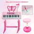 37 3 4 5 6 7 8 Love&Mini Kids Keyboard Toys for Girls - Keys Pianos Toy with Stool and Microphone Pink Electronic