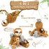 MaoGoLan Sloth Stuffed Animal Set - 5 Pcs Large Mommy Sloth with Babies Plush Toys, 3 Toed Sloth for Kids 22 Inches