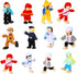 10 Pcs Wooden Dollhouse Family Set, Mini People Figures for Pretend Play Dollhouse Accessories (Fresh Style)