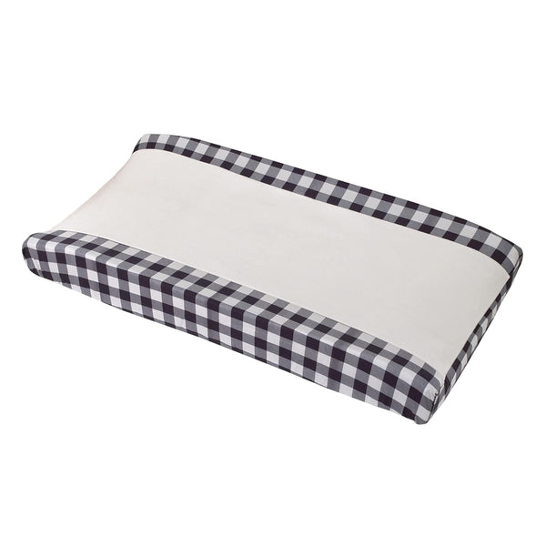 NoJo Into The Wilderness Super Soft Navy and White Check Changing Pad Cover