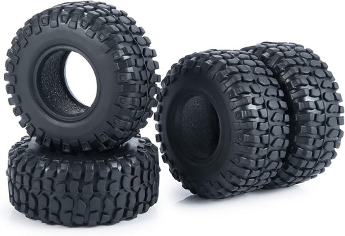 MOHERO 1.0 Crawler Tires, Soft Rubber Wheel Tires 4PCS for 1/24 Axial SCX24 RC Crawler Car (54mm)