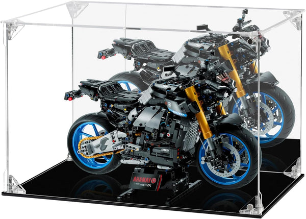 Acrylic Display Case - Clear Action Figure Display Case with Mirrored Back, Dustproof Storage Box for Collectibles