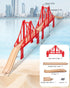 Payarma Set 3-5 Wooden Train Track Accessories Train Railway Accessories Double Suspension Train Bridge Toy Train