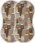decor gift 4 Pack 22x11in Cotton Neutral Burp Cloths Easy Care Naughty Ocean Brown Bear Milk Spit Up Cloth for Gender