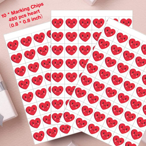 Valentine's Day Bingo Game Card for Kids/Adults - 32 Players, Perfect for Family/School Classroom