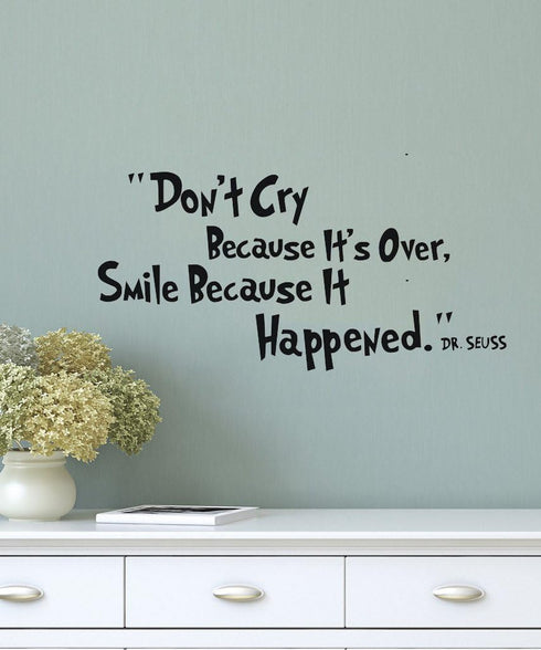 HACASO Don't Cry Bedroom Quote Decals for Home Wall Stickers, Nursery Room Decor