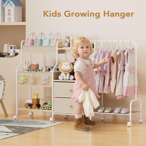 3 BBLIKE Diaper Caddy Organizer with Hanging Rack - Tier Rolling Utility Cart with Drawers and Dividers for Baby Bottle