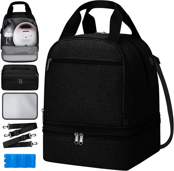 OCKLILY Breast Pump Bag for Working Moms - Insulated Cooler Bag with